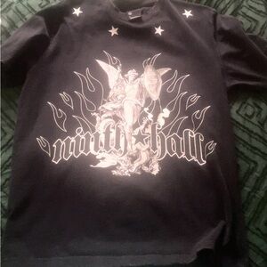 Black Ninth Hall Graphic Tee